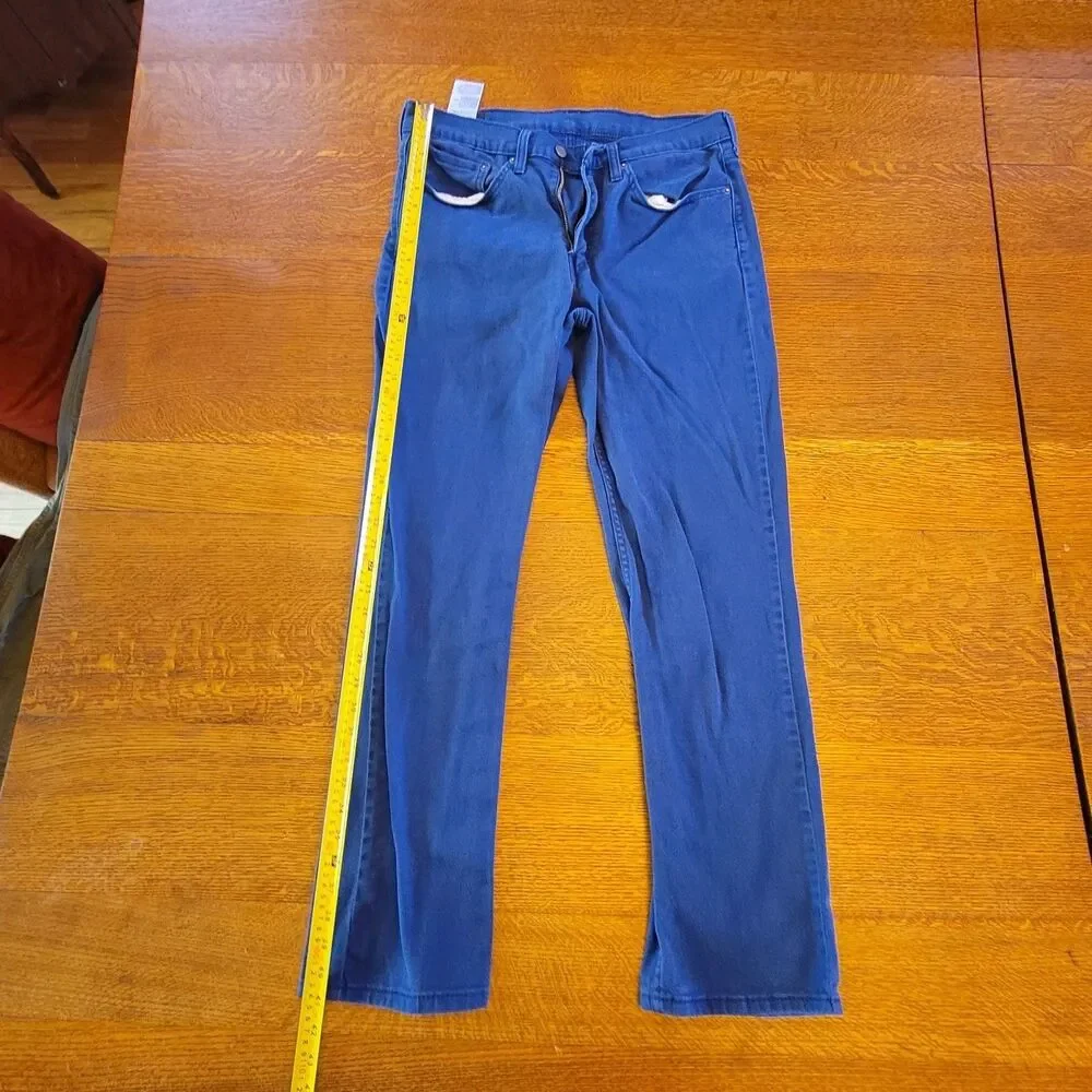 Levi's 514 Straight Jeans Blue Regular Fit Denim Pockets Men's Classic Style